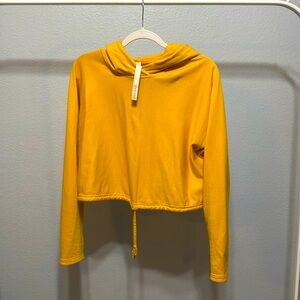 Cropped yellow lululemon hoodie